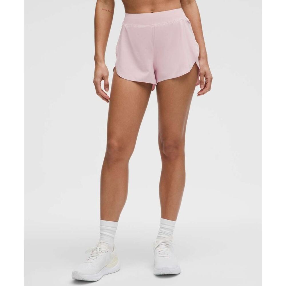 Lululemon Fast and Free High-Rise Classic-Fit Split Short 3" Pink‎ Haze Size XS